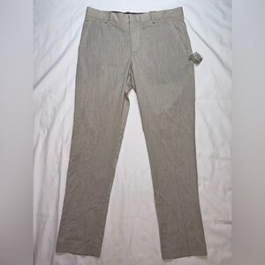 Perry Ellis NWT Size 32/32 Light Beige Slim Stretch Flat Front Dress Pants